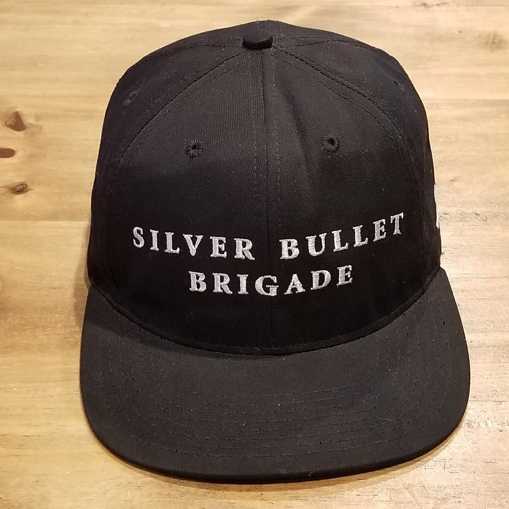 Vintage NRA Silver Bullet Brigade Hat Snapback Made USA Black Heston Gun